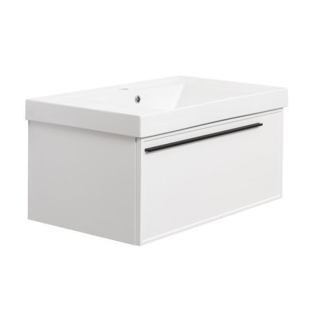 Тумба под раковину подвесная La Fenice Elba FNC-01-ELB-B-80, белая, артикул FNC-01-ELB-B-80