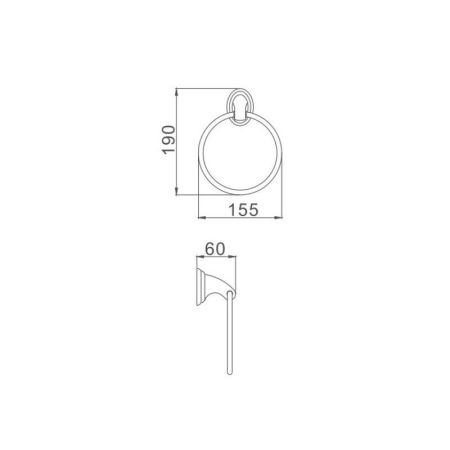 Кольцо для полотенец Maretti Karla KA8061010, хром, артикул KA8061010