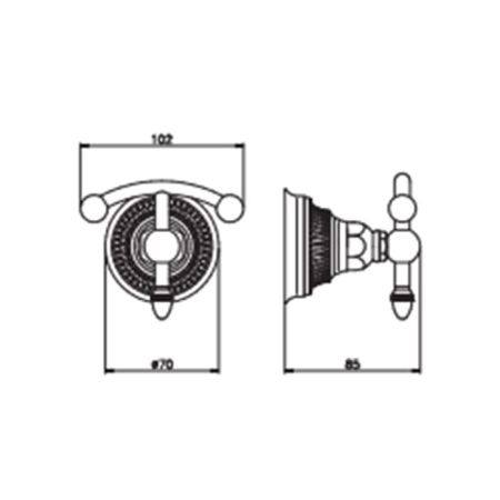 Nicolazzi Impero Крючок для одежды, цвет: хром, артикул 1481CR36