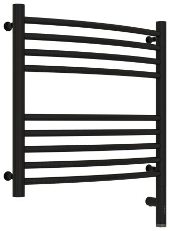 Полотенцесушитель электрический "БОГЕМА 3.0" 500х500 / МЭМ правый (Матовый чёрный), артикул 31-5803-5050