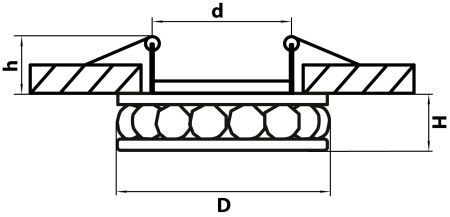 Светильник точечный встраиваемый декоративный под заменяемые галогенные или LED лампы Monilo Lightstar 031702, артикул 031702