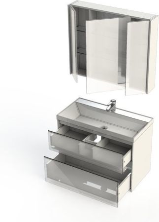 Мебель для ванной Aquanet Гласс 90 белый, артикул 00240467