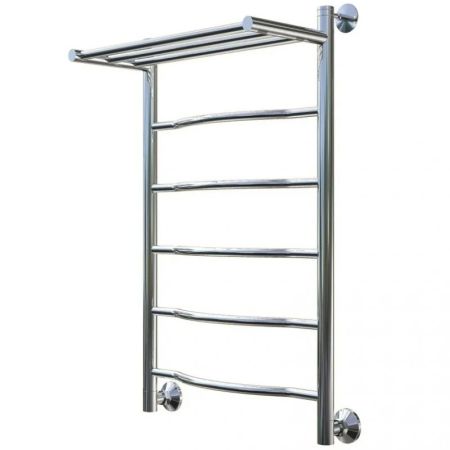 Водяной полотенцесушитель Тругор Лотос 1 П НП 60x50 с полкой Хром, артикул Лотос1/нп8050П