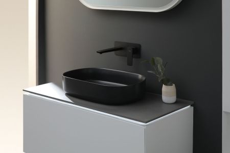 Раковина накладная Allen Brau Fantasy 55 4.11022.31 черный матовый, артикул 4.11022.31