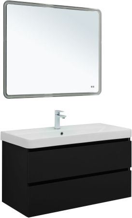 Тумба под раковину Aquanet Вега 2.0 100 черный, артикул 00337951