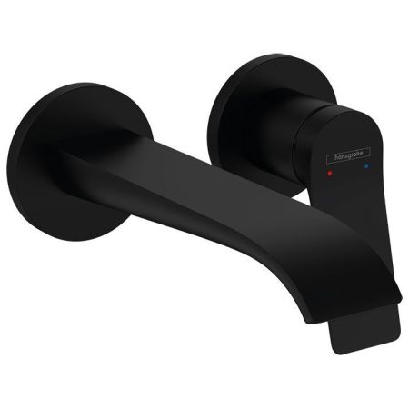 Смеситель для раковины, Hansgrohe, Vivenis, тип открывания воды-однорычажный, тип регулирования воды-керамический картридж, монтаж-встраиваемый, отверстия для монтажа-2, вынос излива, мм-192, внутренняя часть-необходимо заказать, цвет-черный матовый, артикул 75050670