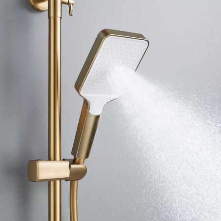 Душевая система Shevanik S4536G, золотой сатин