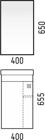Тумба подвесная "Комо 40", белая, Сомо 40