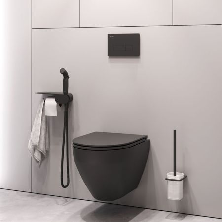 CK70H1103B Spirit V2.0 набор подвесной унитаз с гиг.душем, черный, артикул CK70H1103B