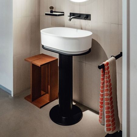 Agape Immersion Раковина накладная овальная 60x40x17 см, без отв., цвет: белый