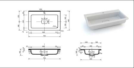 Тумба напольная "Марелла 70" (2 ящ.) Люкс антискрейтч серый, PLUS, артикул СС-00002400