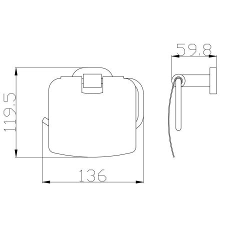 Держатель для туалетной бумаги Rav Slezak YUKON YUA0400, хром, артикул YUA0400