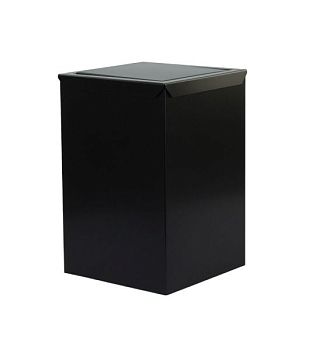 Stil Haus, квадратный контейнер для мусора (8 литров) с вращающейся крышкой, цвет черный матовый