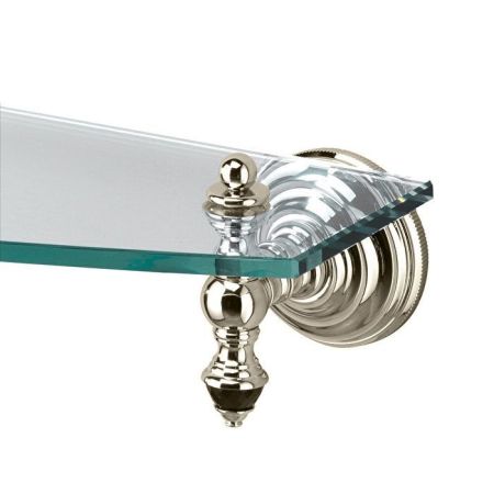 Devon Black Diamond Полочка стеклянная 60 см (стекло прозрачное), цвет: никель блестящий, артикул BLKD510NK