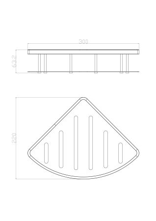 Полка для ванной угловая WONZON & WOGHAND, Хром (WW-4132), артикул WW-4132