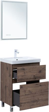 Тумба под раковину Aquanet Алвита New 60 напольная, дуб веллингтон табак, артикул 00344127