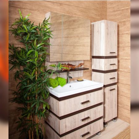 Комплект мебели для ванной Бриклаер ТЕХАС 70, кантри/венге, артикул ТЕХАС 70