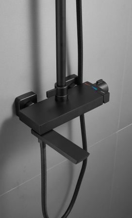 Душевая система BELZ B24672-7, черный, артикул B24672-7