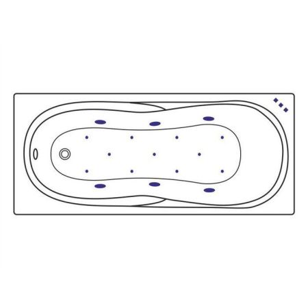 Ванна EXCELLENT Sekwana 170x75 "RELAX" (золото), артикул WAEX.SEK17.RELAX.GL