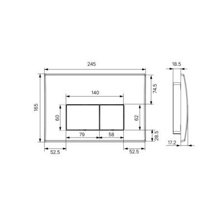 Клавиша смыва IDDI Optima Home универсальная, глянцевый белый (OPH10W0i77), артикул OPH10W0i77