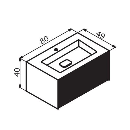 Тумба с раковиной ORKA Cube 80 подвесная, бежевый матовый Тумба с раковиной ORKA Cube 80 подвесная, бежевый матовый