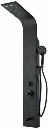 Душевая панель Galaxy Black с гидромассажем и изливом, артикул AP40-05