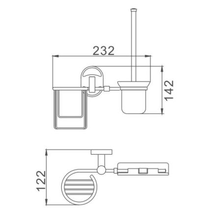 Ершик с держателем освежителя Haiba HB1910-1, хром