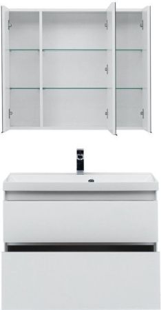 Мебель для ванной Aquanet Гласс 90 белый, артикул 00240467