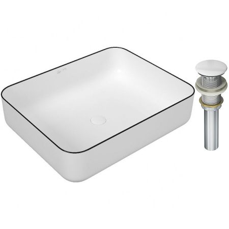 Раковина-чаша Owl 1975 Line 50 OWLB191011 Белая глянцевая с донным клапаном