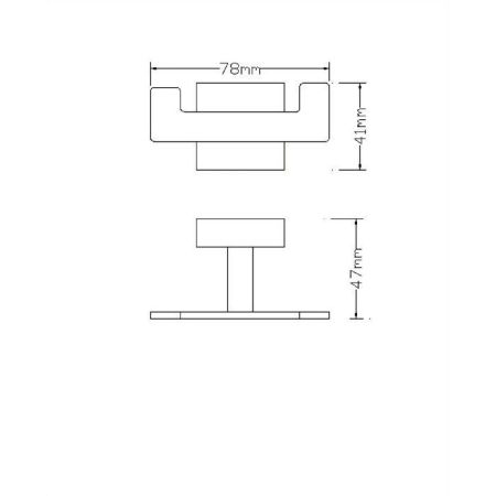 Крючок двойной OMNIRES LIFT 8154BCR (хром)