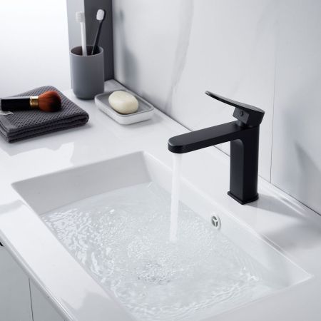 Смеситель для раковины Shevanik S4501H, черный, артикул S4501H