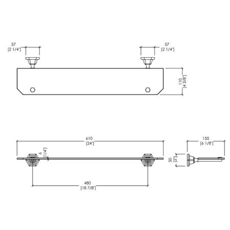 Devon&Devon Jubilee Полочка стеклянная, золото, артикул JB110OT