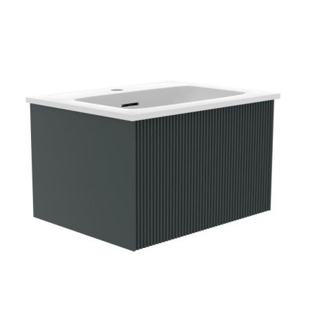 Тумба под раковину подвесная La Fenice Terra FNC-01-TER-G-60, серо-зеленая, артикул FNC-01-TER-G-60