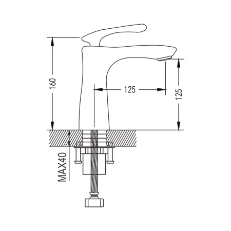 Смеситель для раковины Shevanik S9401, хром