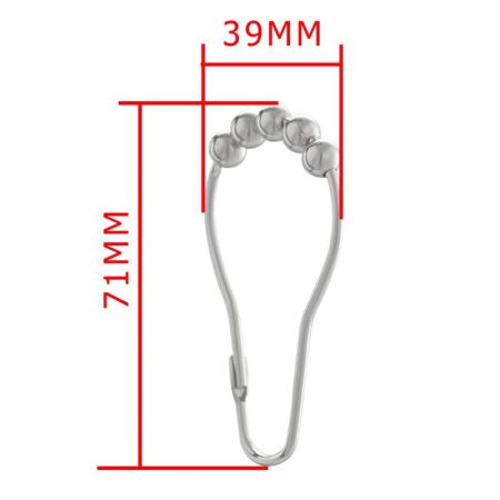 Кольца для шторы в ванную FASHUN A9001, хром