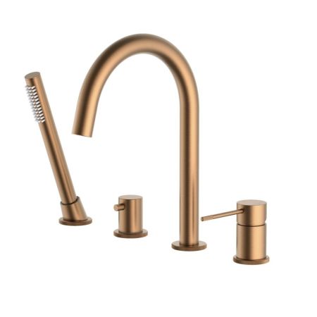 Смеситель для ванны с душем, врезной Timo Saona розовое золото (2320/19Y), артикул 2320/19Y