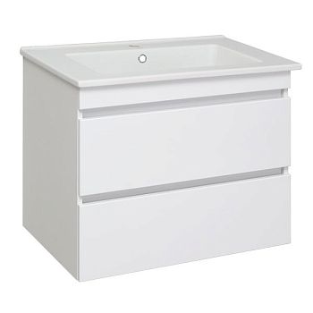 Тумба Runo Манхэттен 75 подвесная белая под умывальник 00-00001022 (Оскар 75) (00-00001047)