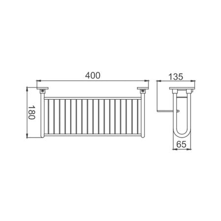 Полка металлическая D-Lin D201302, хром, артикул D201302