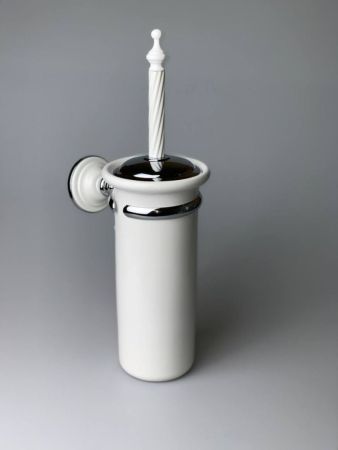 Stil Haus Giunone, настенный керамический ёрш, цвет хром - белый, артикул G12(03)