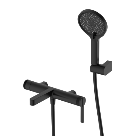 Смеситель для ванны с душем DQ Bonn короткий излив черный (DA1703205), артикул DA1703205