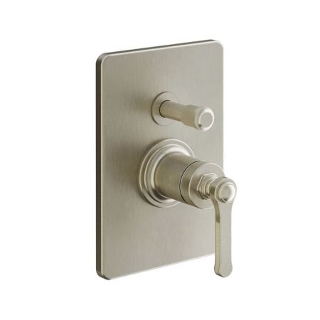 GESSI VENTI20 Смеситель встраиваемый, однорычажный, с переключателем на 2 положения, внешняя часть, цвет Finox Brushed Nickel, артикул 65079#149