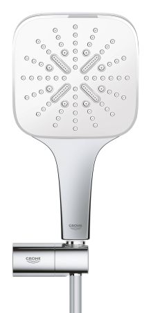 Душевой набор GROHE Rainshower SmartActive 130 Cube, 3 вида струй, белая луна (26588LS0), артикул 26588LS0