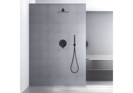 Set 3 в 1 душевой комплект AQUATEK, матовый черный AQ1172MB БЕТТА, артикул AQ1172MB