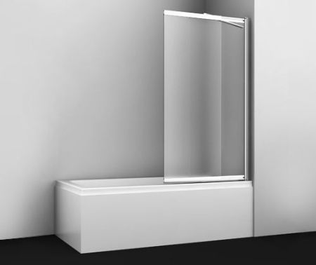 Main 41S02-100 RM Fixed Стеклянная шторка на ванну, раздвижная/распашная, двухстворчатая с матовым стеклом, правая, с фиксатором, артикул 41S02-100 RM Fixed