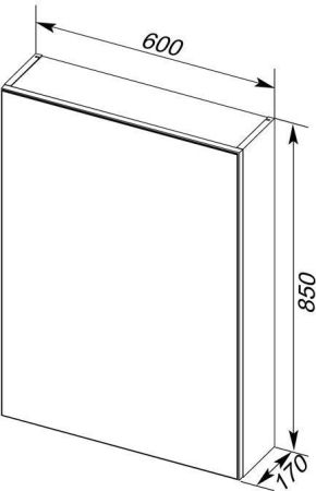 Зеркальный шкаф Aquanet Алвита New 60 Белый матовый, артикул 00277538