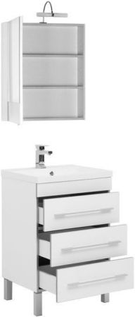 Комплект мебели для ванной Aquanet Верона 60 белый (напольный 3 ящика)