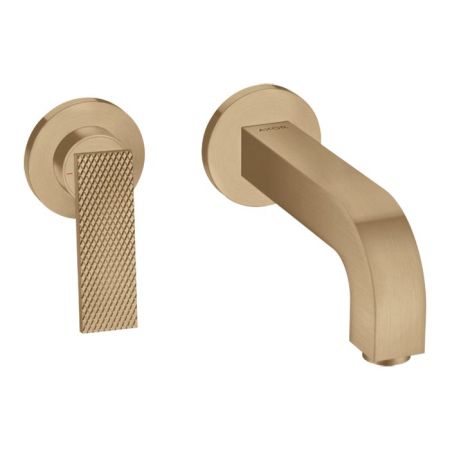 AX Citterio Смеситель для раковинынастенный,роз,тек, цвет шлифованная бронза, артикул 39181140