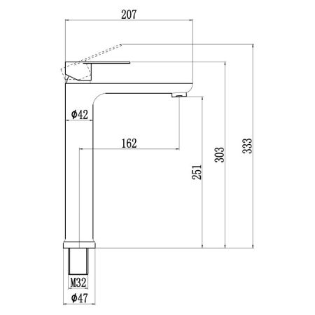 Смеситель для раковины Fmark FS8811, сатин