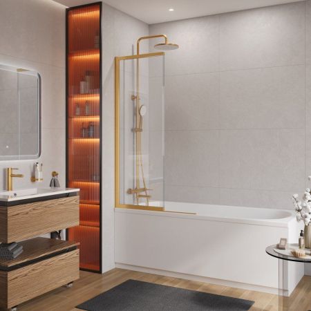 SLIDER-FIX-VF-11-90/150-C-NERO Душевая шторка на ванну, артикул SLIDER-FIX-VF-11-90/150-C-NERO