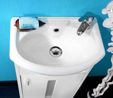 Тумба под раковину Бриклаер Бали 40 Светлая лиственница/белый глянец, артикул 4627125412080